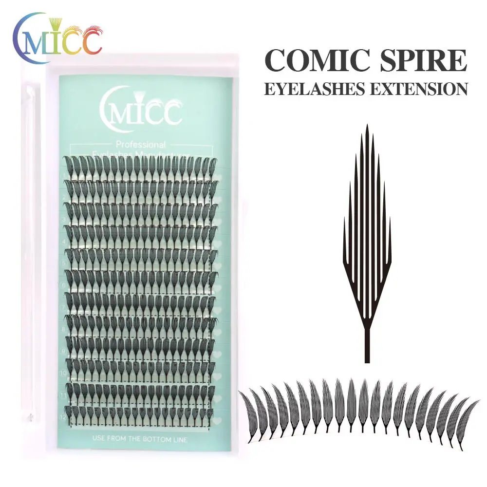 

Cashmere Feather Individual Manga Eyelashes Automatic Flowering Cosplay Super Soft Feather Anime Comic Spire Lashes Speed Clips