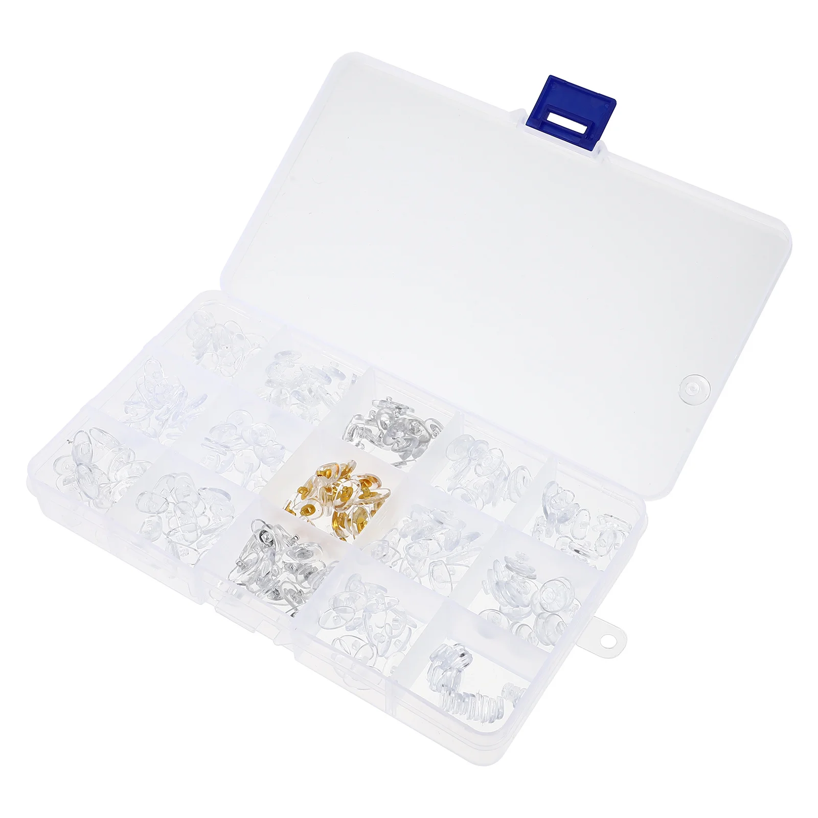 

150Pairs Eyeglasses Nose Pads Set PVC Screw-in Push-in Eyewear Support Non-Slip Repair Tool for Glasses Frame Bridge