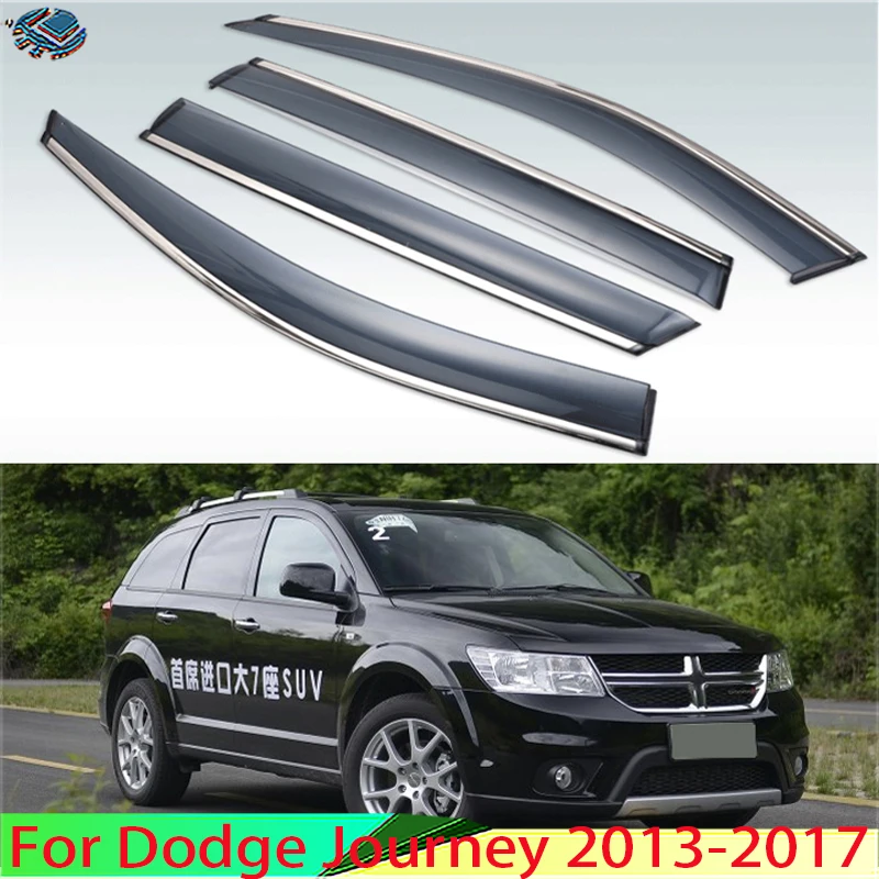 

Для Dodge Journey 2013-2017 пластиковый Наружный козырек вентиляционные оттенки Защита от солнца дождя 4 шт. 2014 2015 2016