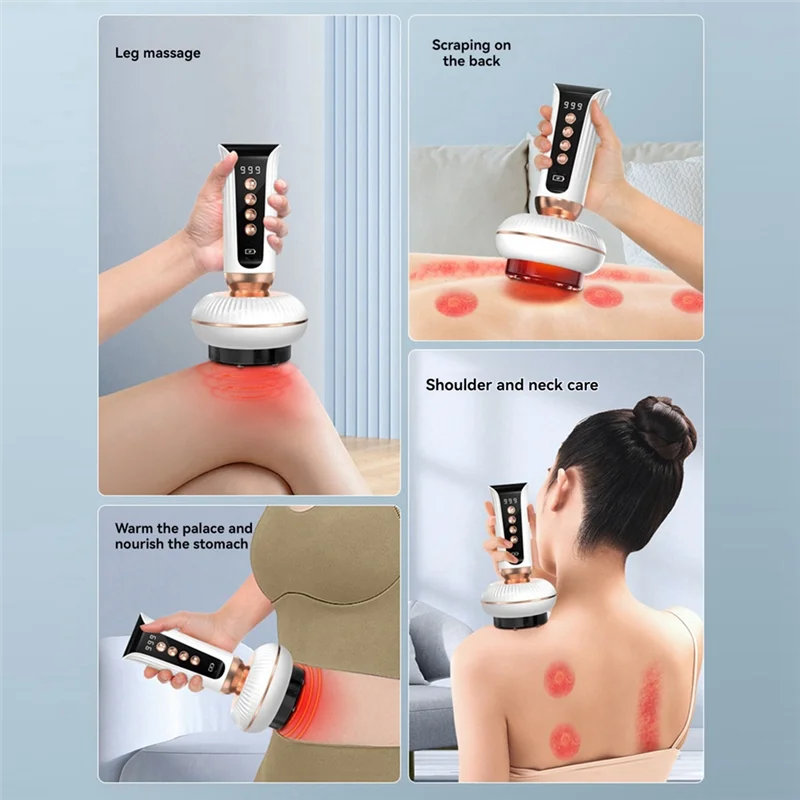 AA20-Intelligent Negative Pressure Cupping Massage Instrument Electric Guasha Scraping Apparatus Heating Body Massage