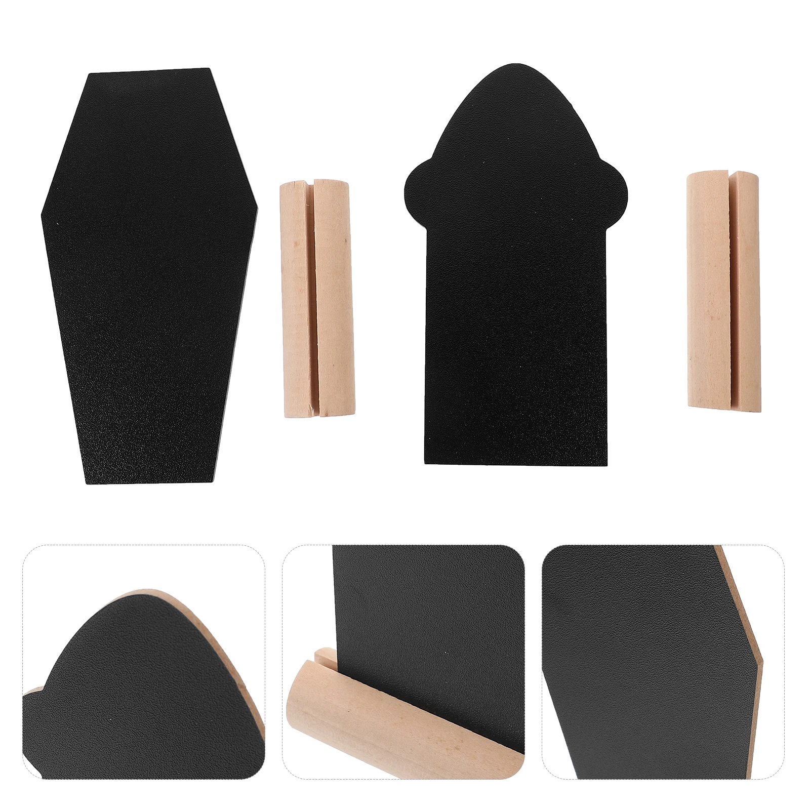 

2pcs Blackboards Creative Home Decor Mini Message Boards Restaurant Party Food Labels Writing Chalkboards Price Tags Desktop