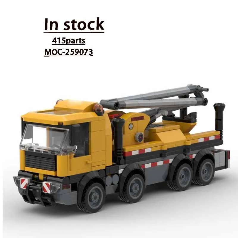 

MOC-259073NewUrban Cement Pump Truck Transport Vehicle Building Block Model415PartsMOC Creative BoysChildren's Birthday Toy Gift