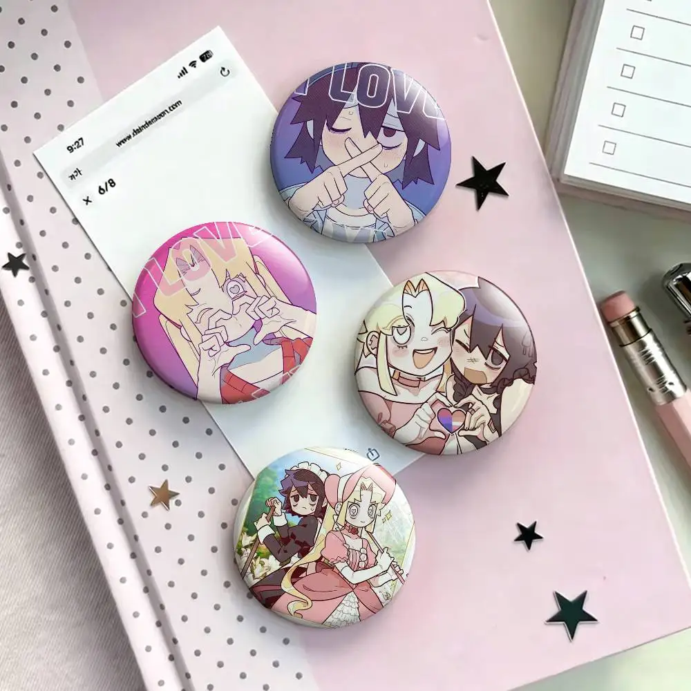 

I Love Amy AMY x BIBI Anime Laser Badge Applicable For Backpack Clothes Hats Decor Creative Accessories