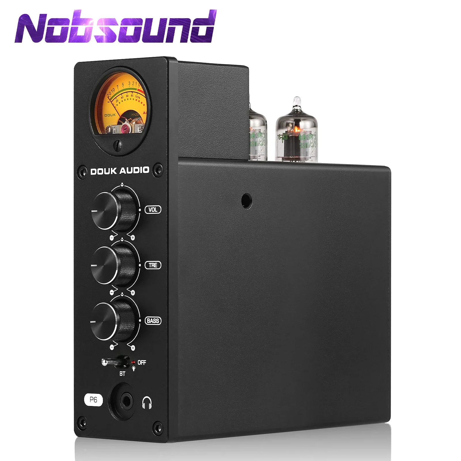 

Nobsound HiFi Valve Tube Preamp Bluetooth 5.1 Recevier Stereo Audio Headphone Amplifier APYX-HD with VU Meter