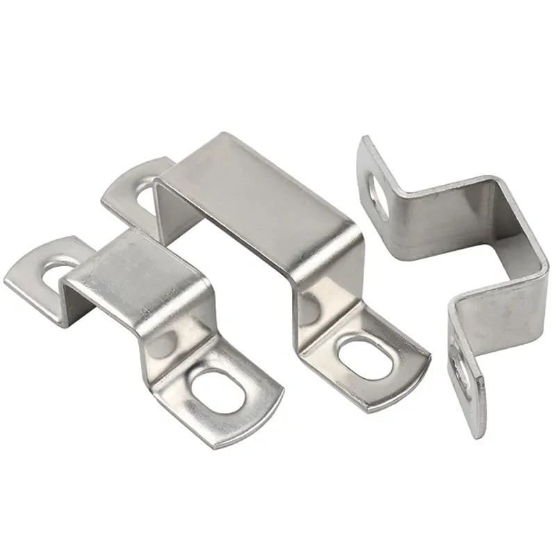 304 Stainless Steel Horseback Saddle Clip Clamp Buckle Throat Hoop Bracket /Thickened Square Rectangular  Tube Card