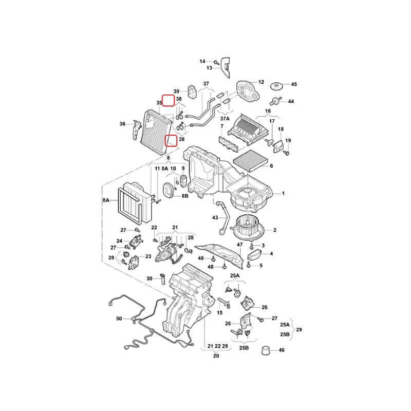 Heater repair kit 5GD898400 for Skoda Octavia VW Lingdu golf 7 Audi A3 5GD 898 400