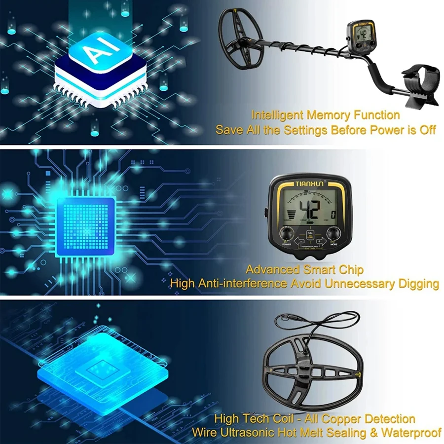 2024 New Underground Metal Detector Tianxun TX 850 Powerful Gold Detectors IP68 Treasure Hunter Seeker Pointer detector