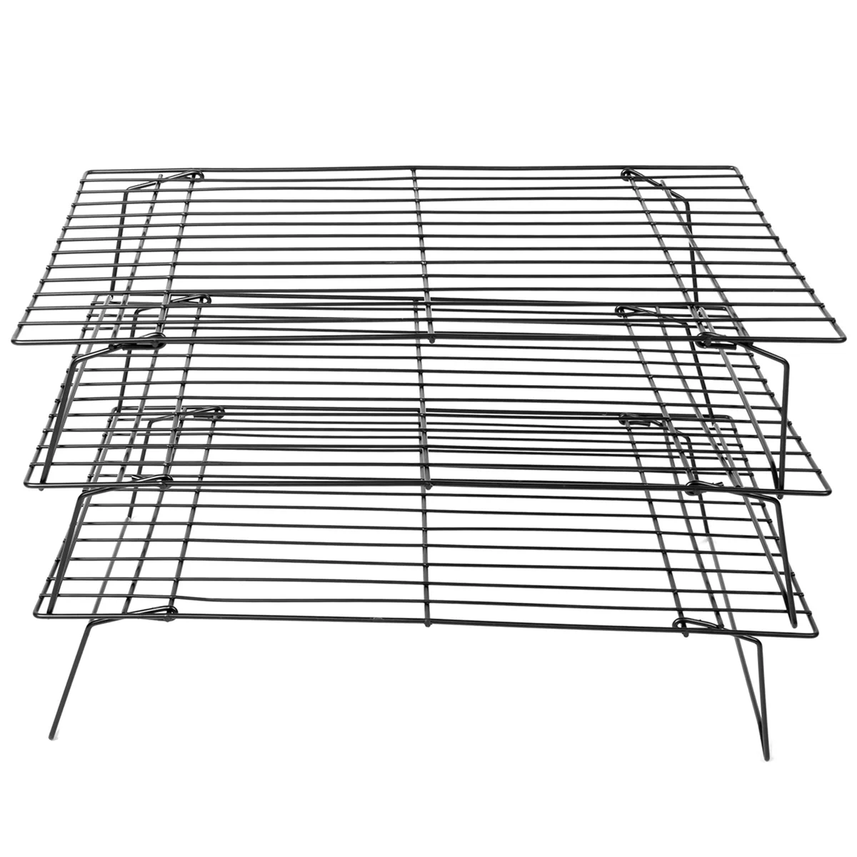 3 Layers Stackable Cooling Rack Metal Cake Cookie Biscuits Bread Cooling Rack Net Mat Holder Dry Cooler for Cooking