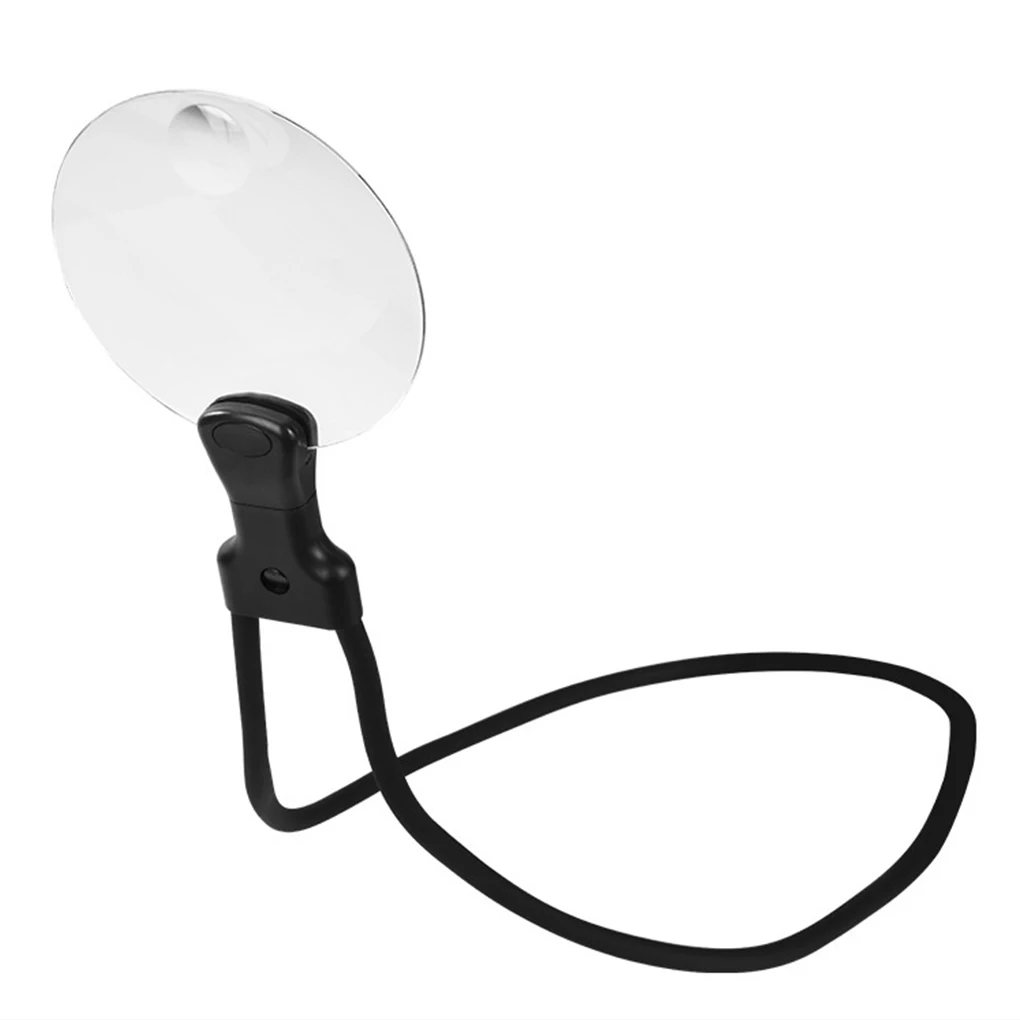 Multifuncional mãos-livres lupa mangueira titular ajustável qualquer ângulo desktop pescoço lupa 3x10x para leitura reparação