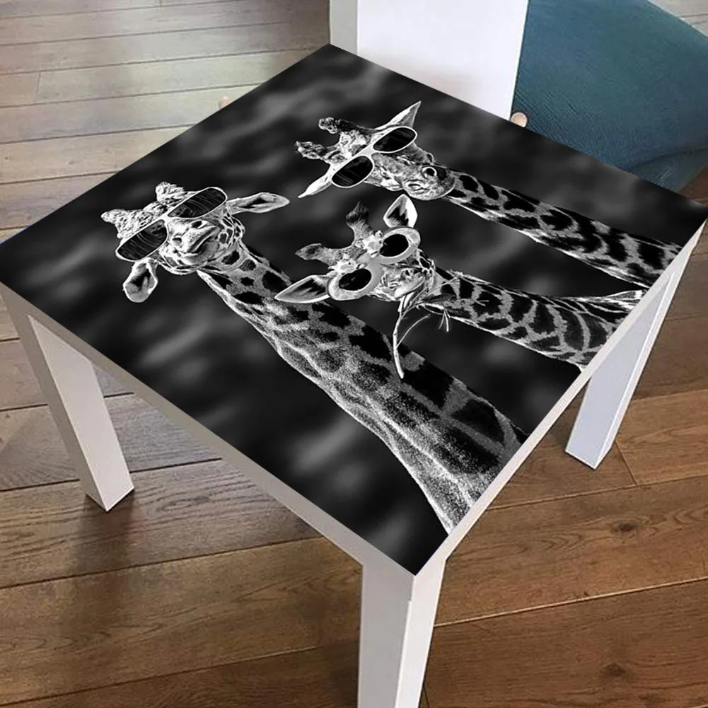 55x55CM 농촌 스타일 PVC 테이블 스티커 카페 바 자체 접착 DIY 데스크 리노베이션 데칼 방수 식탁보 커버 장식