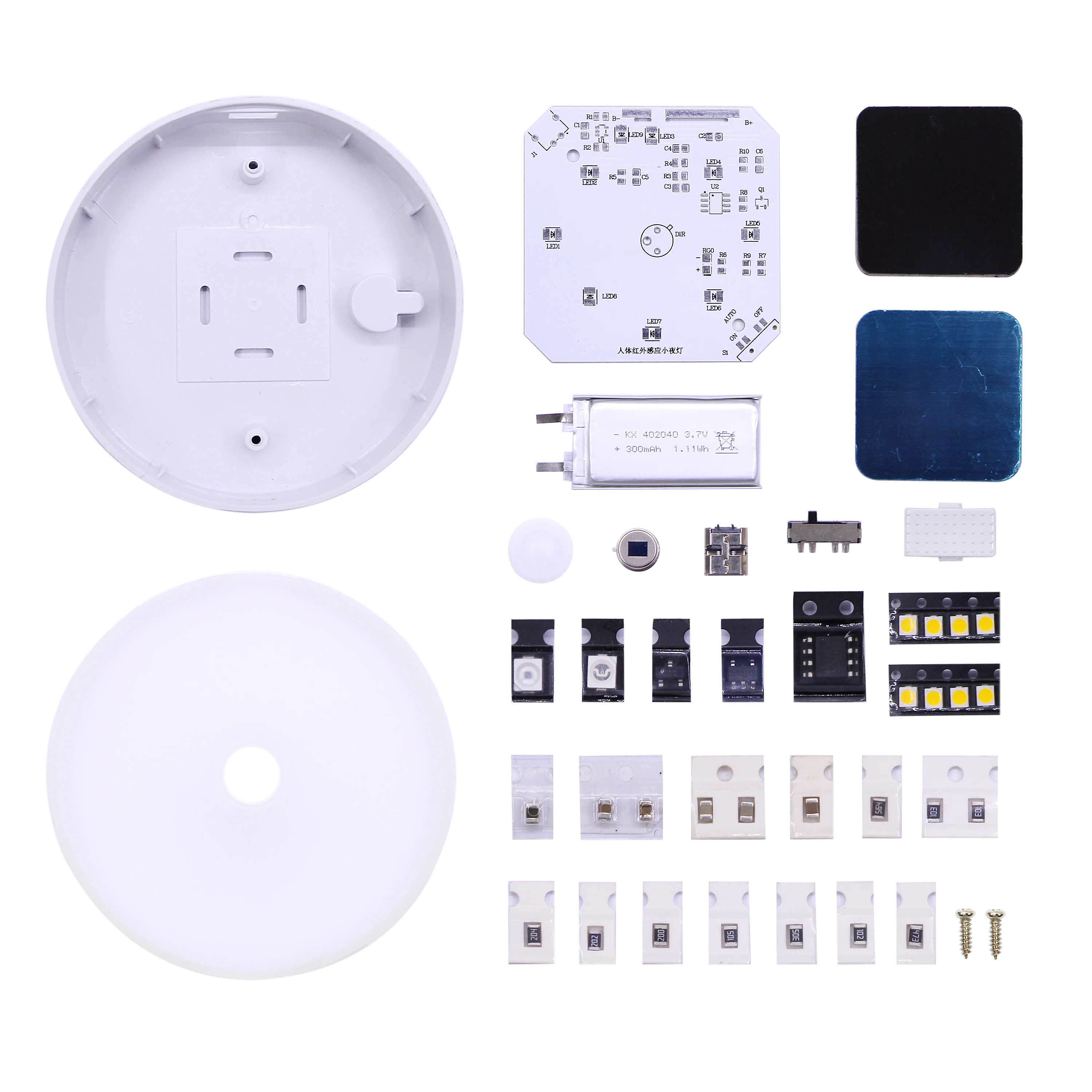 Motion Sensor LED Night Light, Warm/Cold White Optional Induction Lamp for Bedside Stairs Hallway Cabinet