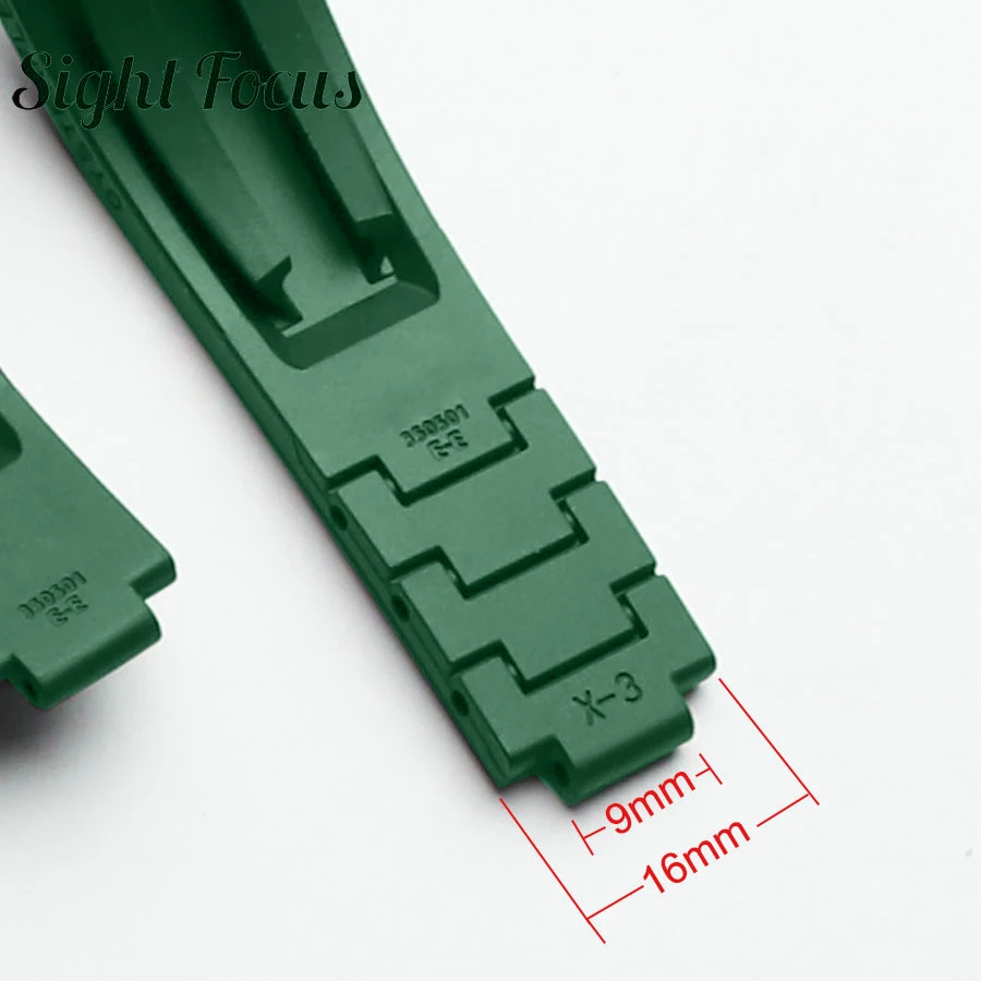 20mm 21mm 22mm Rubber Watch Bands For Rolex Straps Submariner GMT II Air King Explorer Sky Dweller Milgauss Oysterflex Bracelets