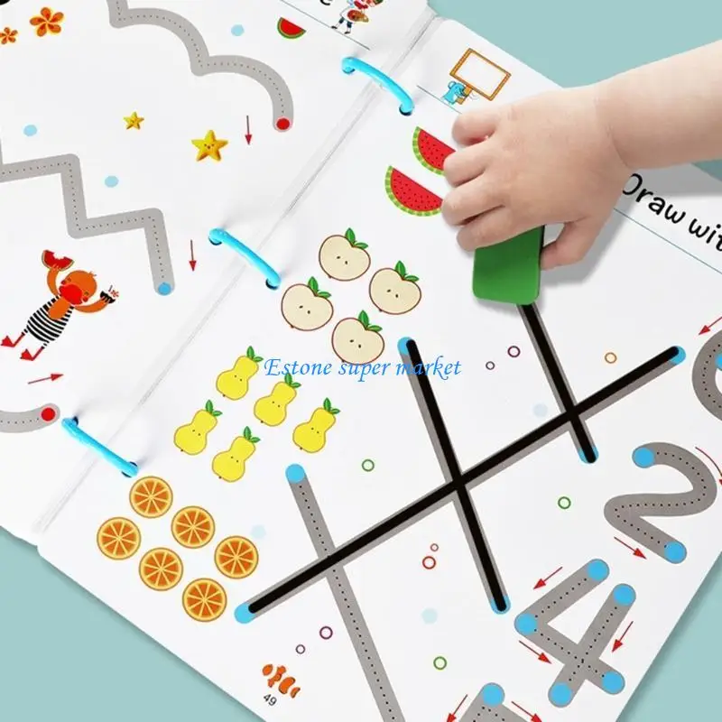 090b Kids First Writing Book of Crayer Control and Patterns for Handing Eye Coordination Line Tracing Workbook