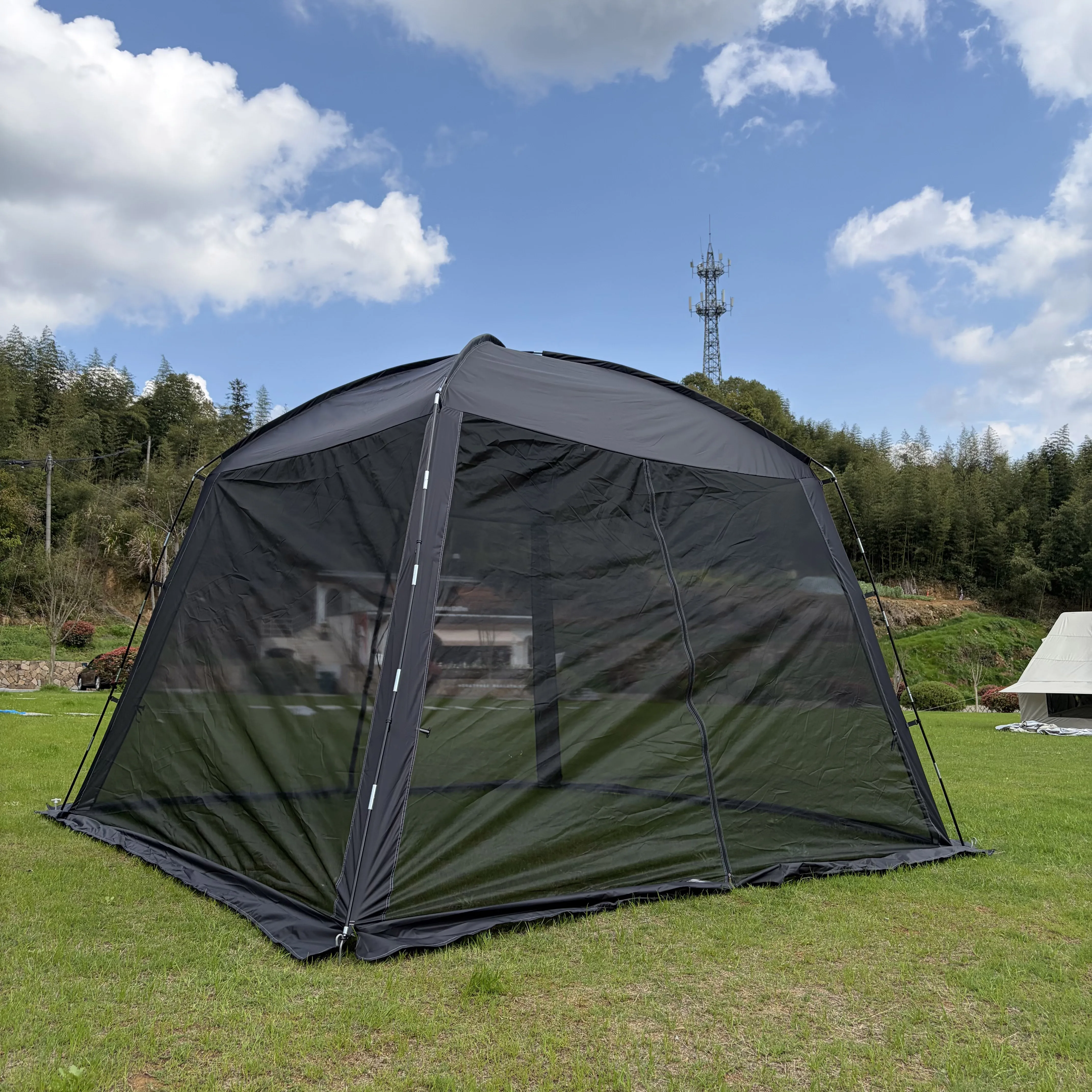 

Тент-шатер Screen House 10x10 футов с сеткой, навес-беседка, простая установка, защита от солнца, подходит для кемпинга и отдыха на приусадебном участке