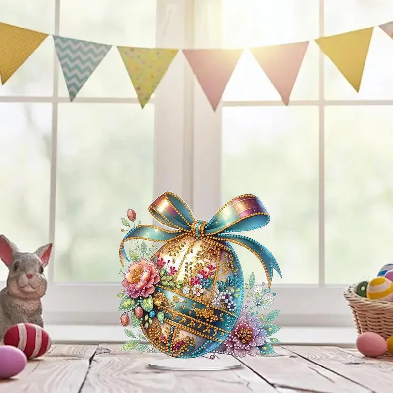 الماس الفن اللوحة كيت مادة الاكريليك الراين أرنب عيد الفصح الفن اللوحة منضدية الحلي اليدوية Diy بها بنفسك هدية غرفة ديكور