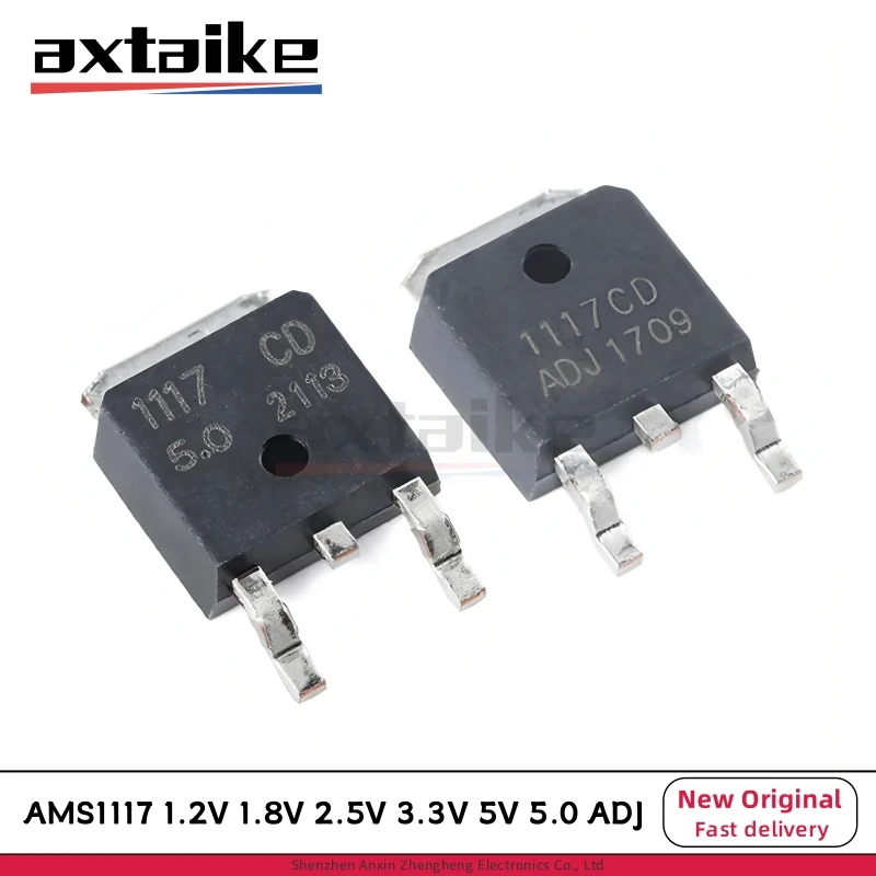 

10PCS AMS1117 1117CD 1117 1.2V 1.8V 2.5V 3.3V 3V3 5V 5.0 ADJ TO-252 DPAK SMD AMS1117CD-3.3 5.0 1A LOW Dropout Voltage Regulator