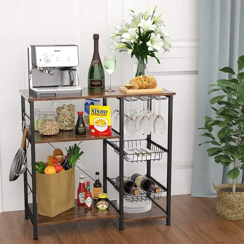 

-Новый продукт, простая сборка, 4-х ярусная микроволновая печь, металлическая кухонная полка для пекарей