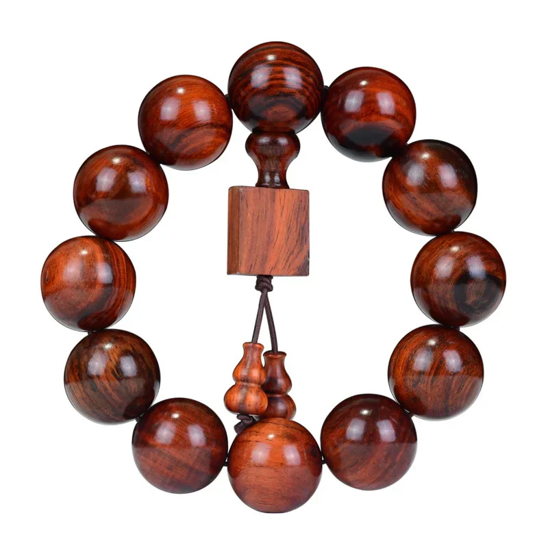 الملونة خشب الورد يده سوار لاوس خشب الورد الرجال سوار الخشب الأحمر سبحة صلاة ديكور المنزل مجوهرات اكسسوارات #5