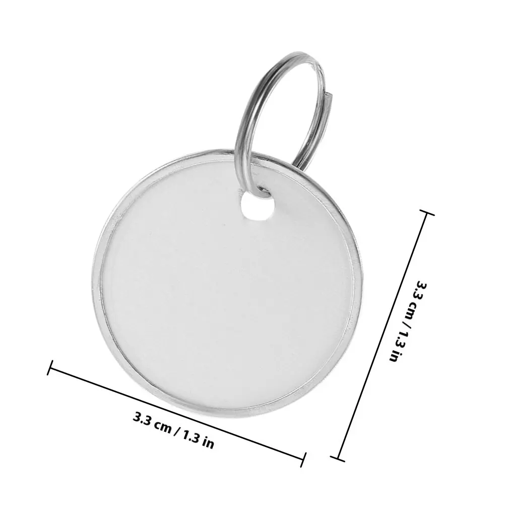 80Pcs Versatile Blank Key Tags Metal Rim Round Labels with Split Rings for Keys Wedding Favors DIY Labeling Key Identification