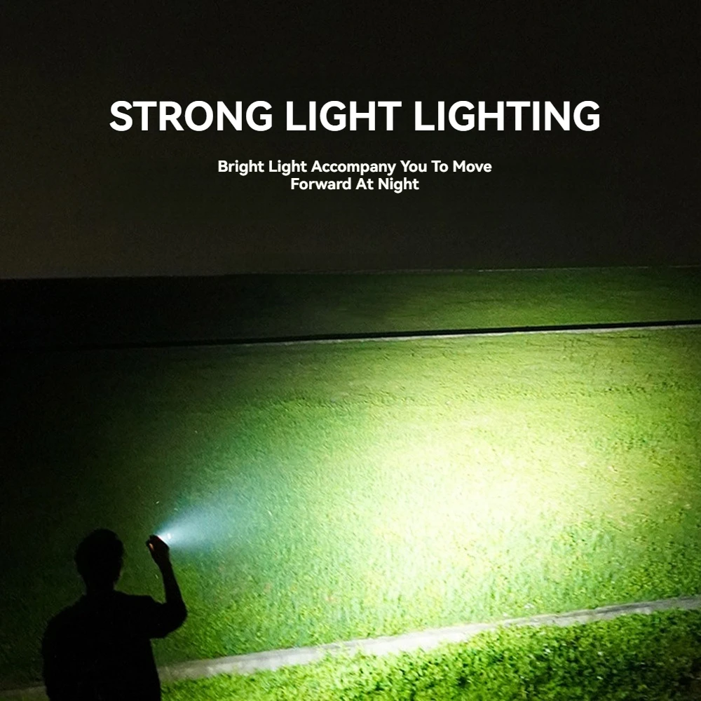 أقوى مصباح يدوي حقيقي 4-Core فانوس قابل لإعادة الشحن USB شحن تكبير الشعلة أفضل استخدام للتخييم في الهواء الطلق والطوارئ #6