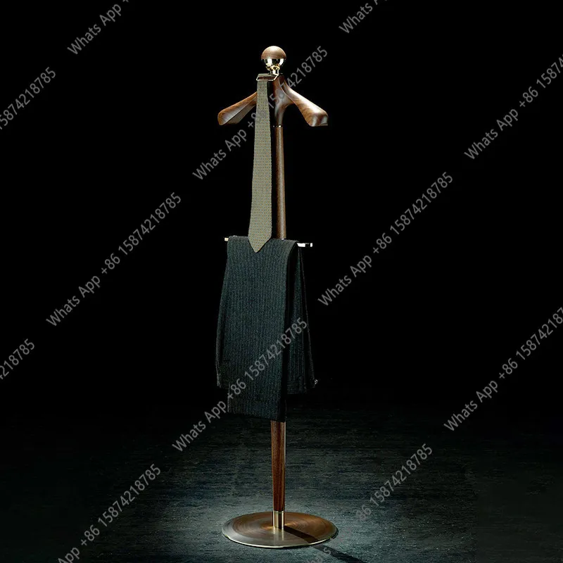 Clothing store hanger kitchen window high-end atmospheric display rack bedroom solid wood floor coat rack movable