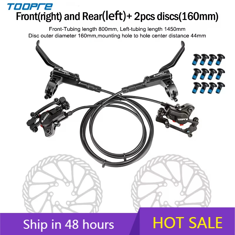 

YTYIN Bicycle Brake MTB Road BIike Hydraulic Disc Brake Calipers Front Rear 800mm/1450mm Bicycle Oil Pressure Disc Brake Set