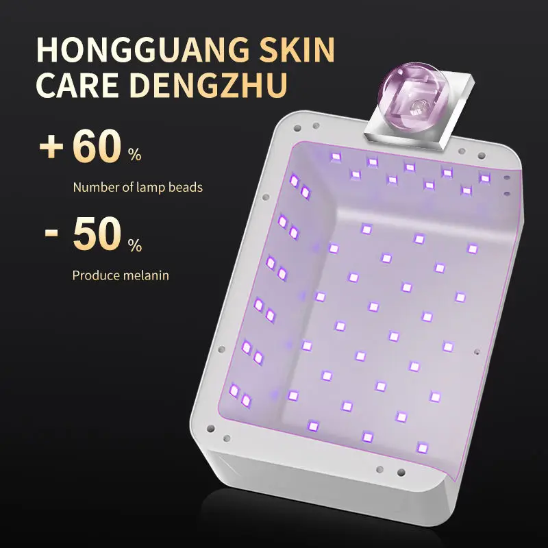 NEBX Professional 48W Nail Dryer 57 Beads Large Space UV LED Lamp Quick Whiten Therapy for Manicure-New