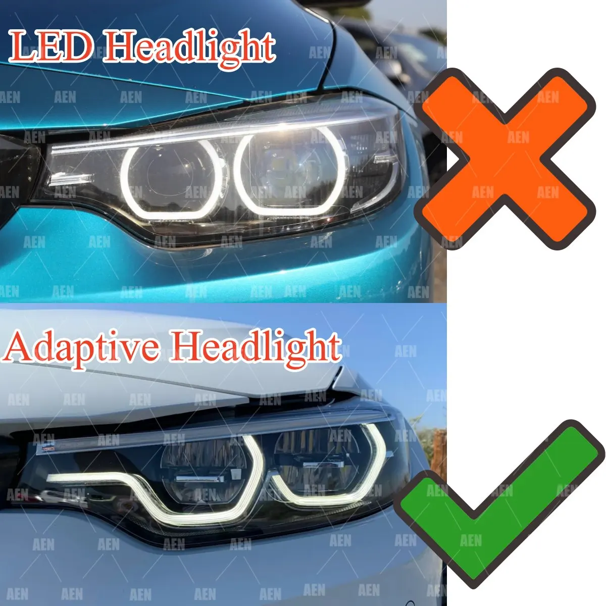 White Angel Eye DRL Module For Adaptive Headlight 2018-2020 BMW F80 F32 F33 F36 LCI M3 M4 430I 440I 63117493230