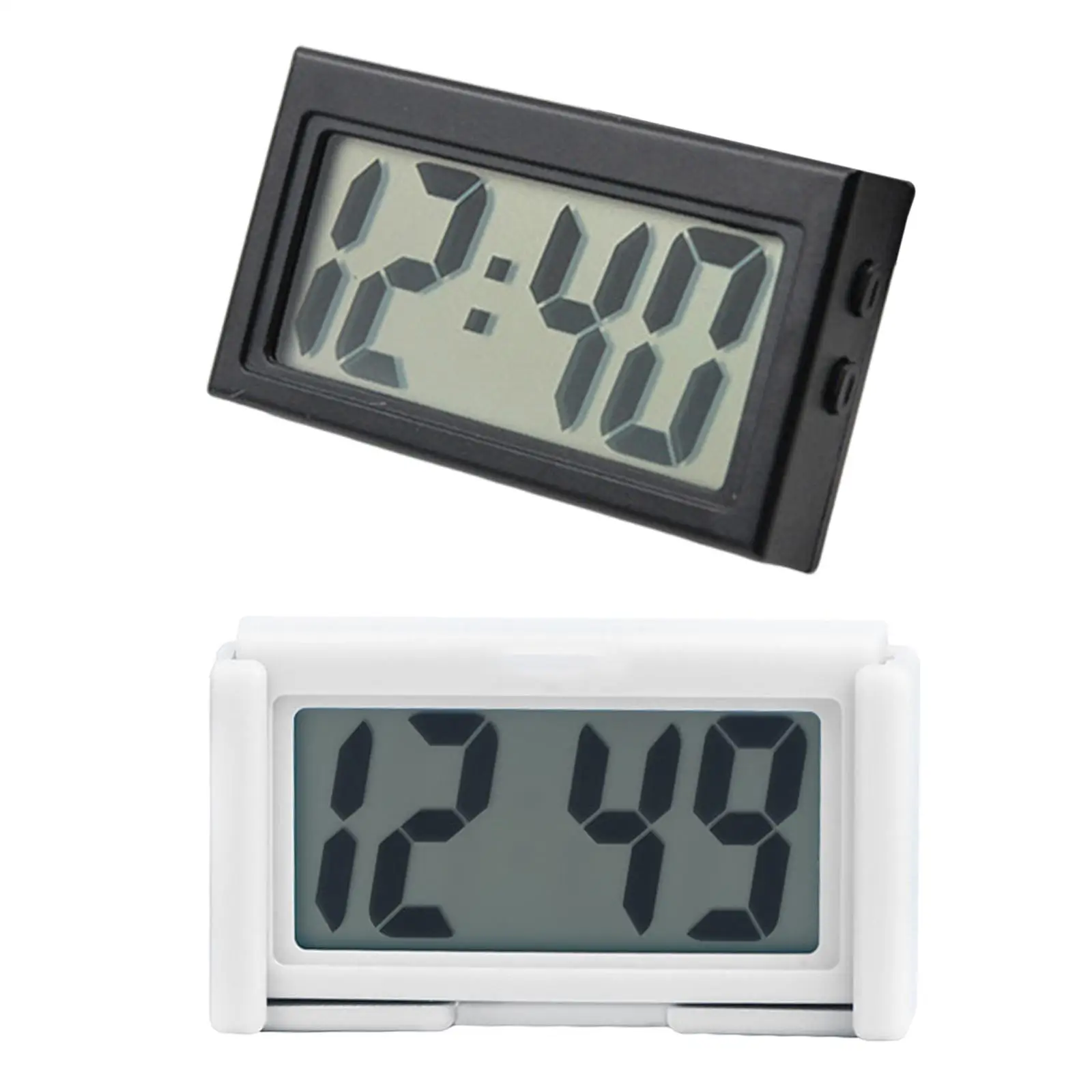 Mini Car Clock Self-Adhesive Bracket LCD Screen Auto Car Truck Dashboard Time Vehicle Electronic Digital Clock Watch