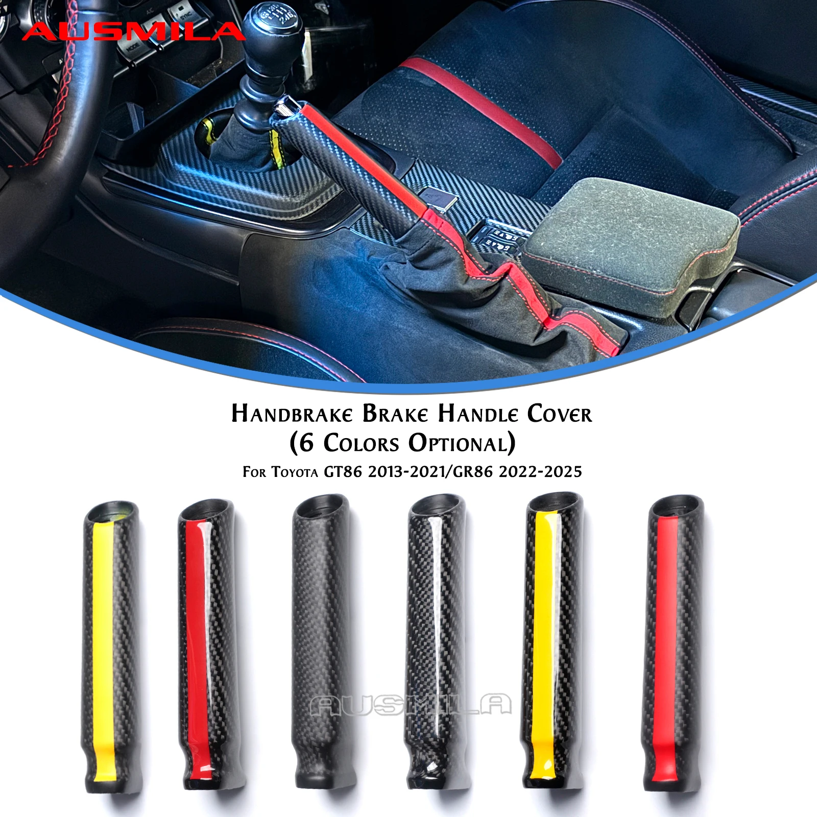 Car Inner Handbrake Grip Handle Lever Hand Brake Shell Trim For Toyota GT86 2013-2021 GR86 Subaru BRZ 2022-2025
