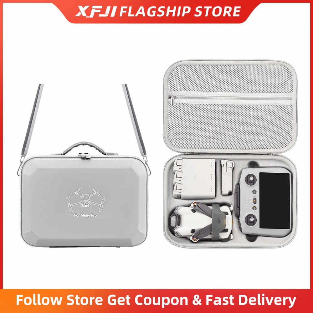 

Storage Case Bag Compatible With DJI Mini 4 Pro PU Leather Travel Handbag Suitable for Mini 4 Pro RC2/RC-N2 Drones Accessories