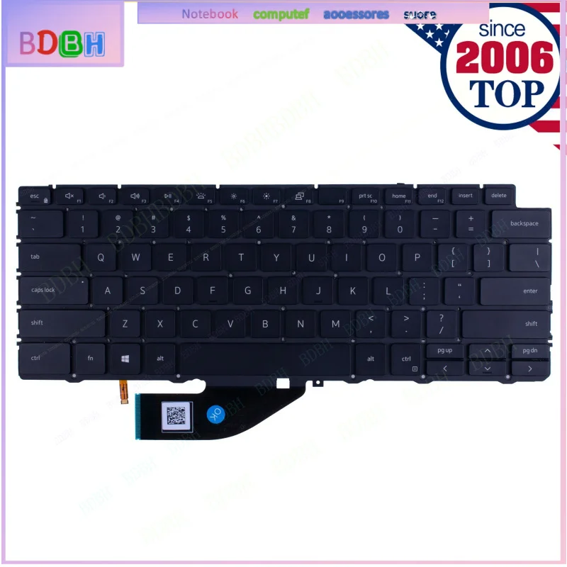 US Keyboard with Backlit For For Dell XPS 13 9310 7390 2-in-1 XFDCF KTR02 4J7RW