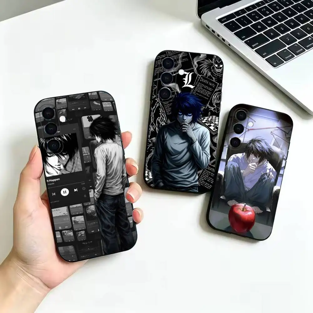 Anime Death Note DN L Phone Case For Samsung Galaxy  A52 42 32 22 12 02S 72 73 51 41 31 21S 71 30S,Others Soft Black Cover