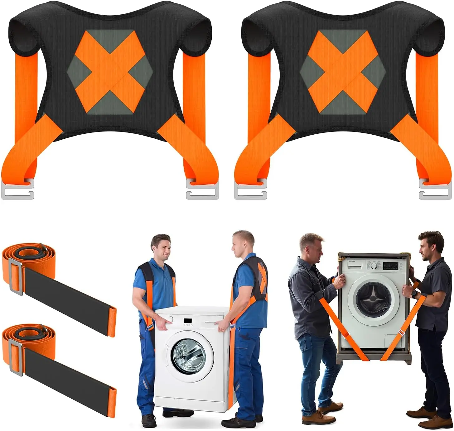 

2-Person Heavy Furniture Lifting Straps: Safe Moving System for Appliances and Objects