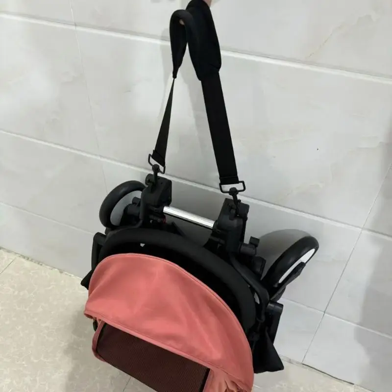 581F Padded Shoulder Pad Strap For Baby Pram With Reinforced Metal Clasps And Ergonomic Weight Distribution Design