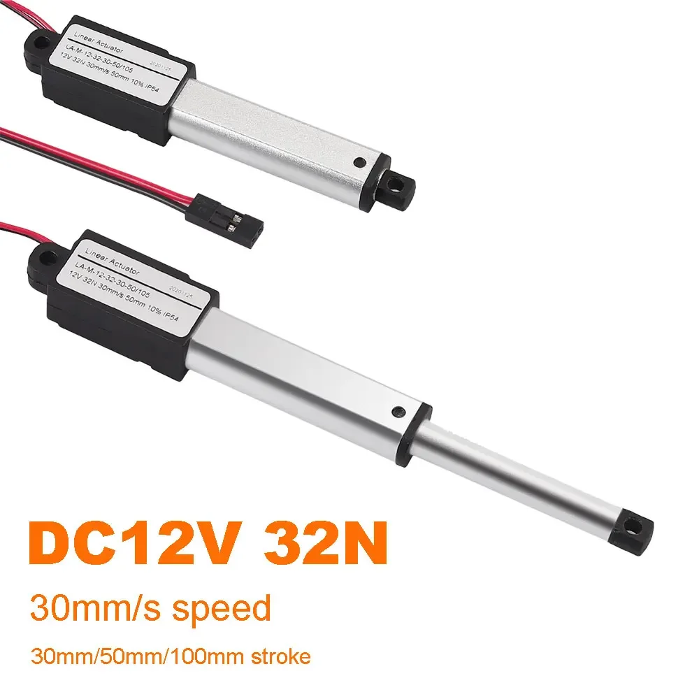 

DC 12V 32N 30mm/s Speed Mini Linear Actuator Motor 30mm 50mm 100mm Stroke Linear Actuator Motor Drive