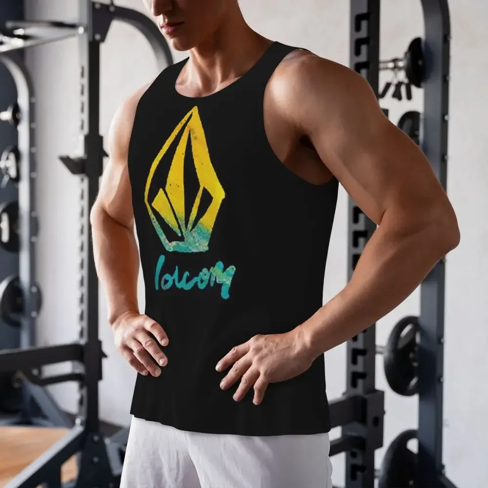Fashion Diamond fitness vest Men's Tank Top Gym T-shirt Hawaiian Beach Surf Sleeveless Shirts Summer Casual Run Fitness Man Vest