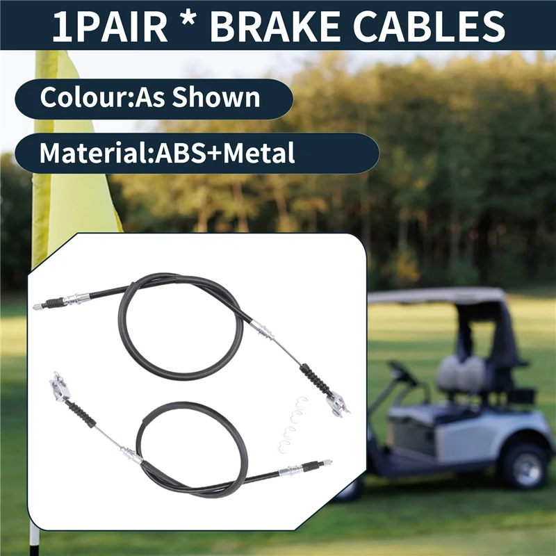 

1Pair Golf Cart Brake Cable(98Cm & 127Cm) For Club Car DS 2000-Up Gas Electric 102022101, 1020221-01, 1019907