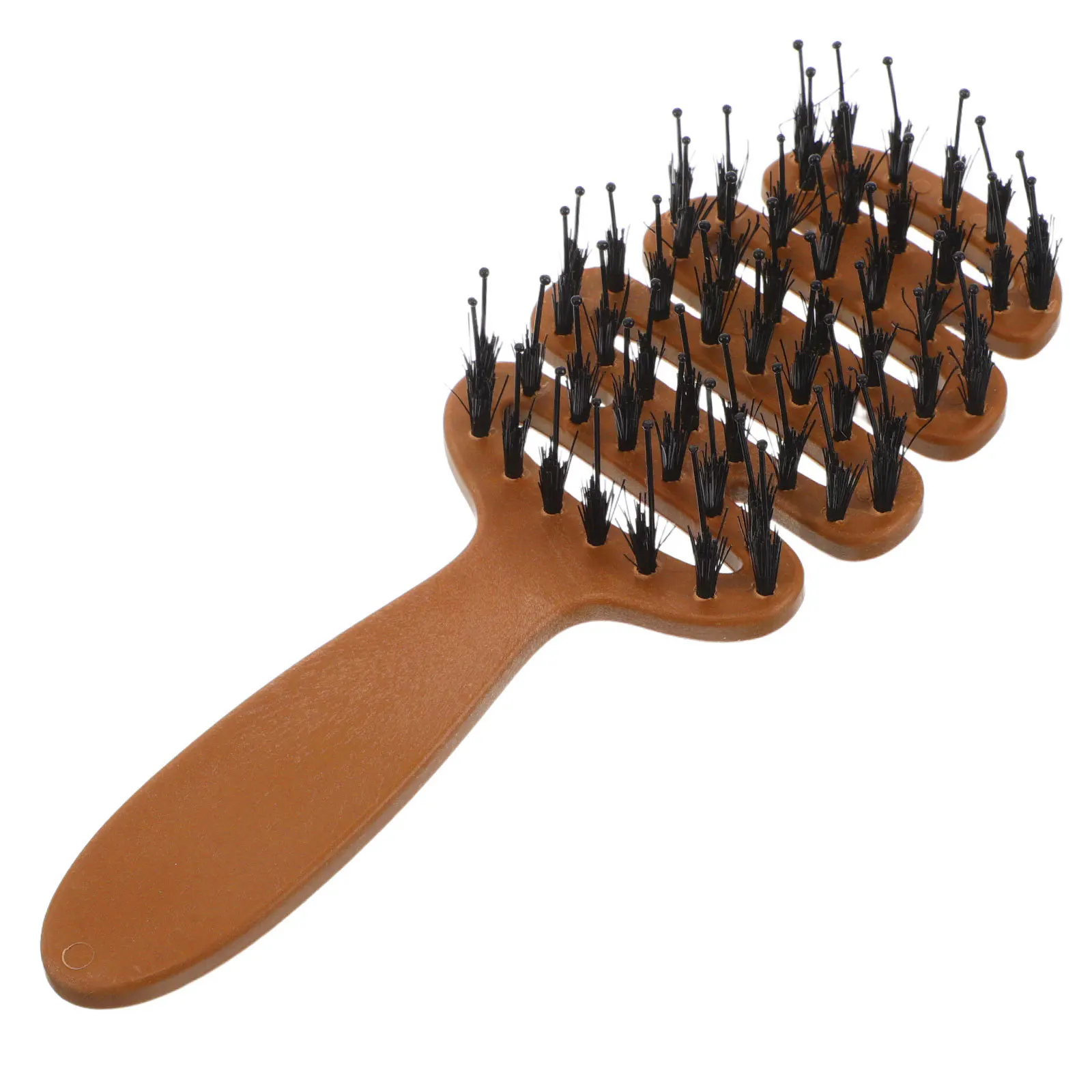 

Hair Brush Plastic Boar Bristles High Crown Comb Scalp Massage Tool for Curly Straight Long Short Hair Trendy Volumizer
