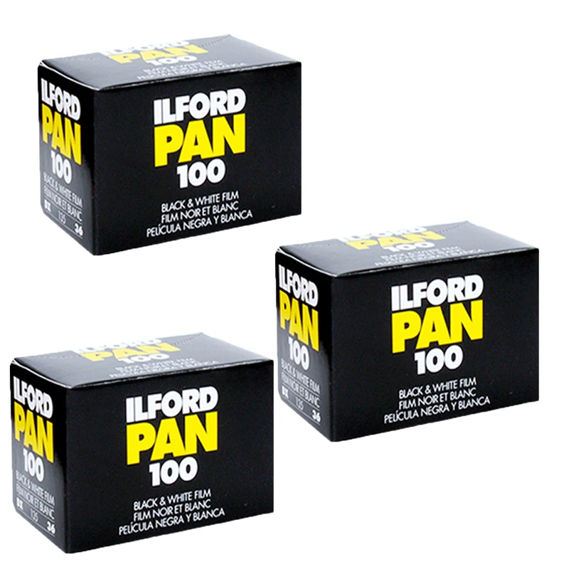 Ilford 100 Original ILFORD PAN100 135 Black and White Film 36 Sheets Per Roll For 35mm Film Camera Kodak H35/H35N/M35/M38 Camera