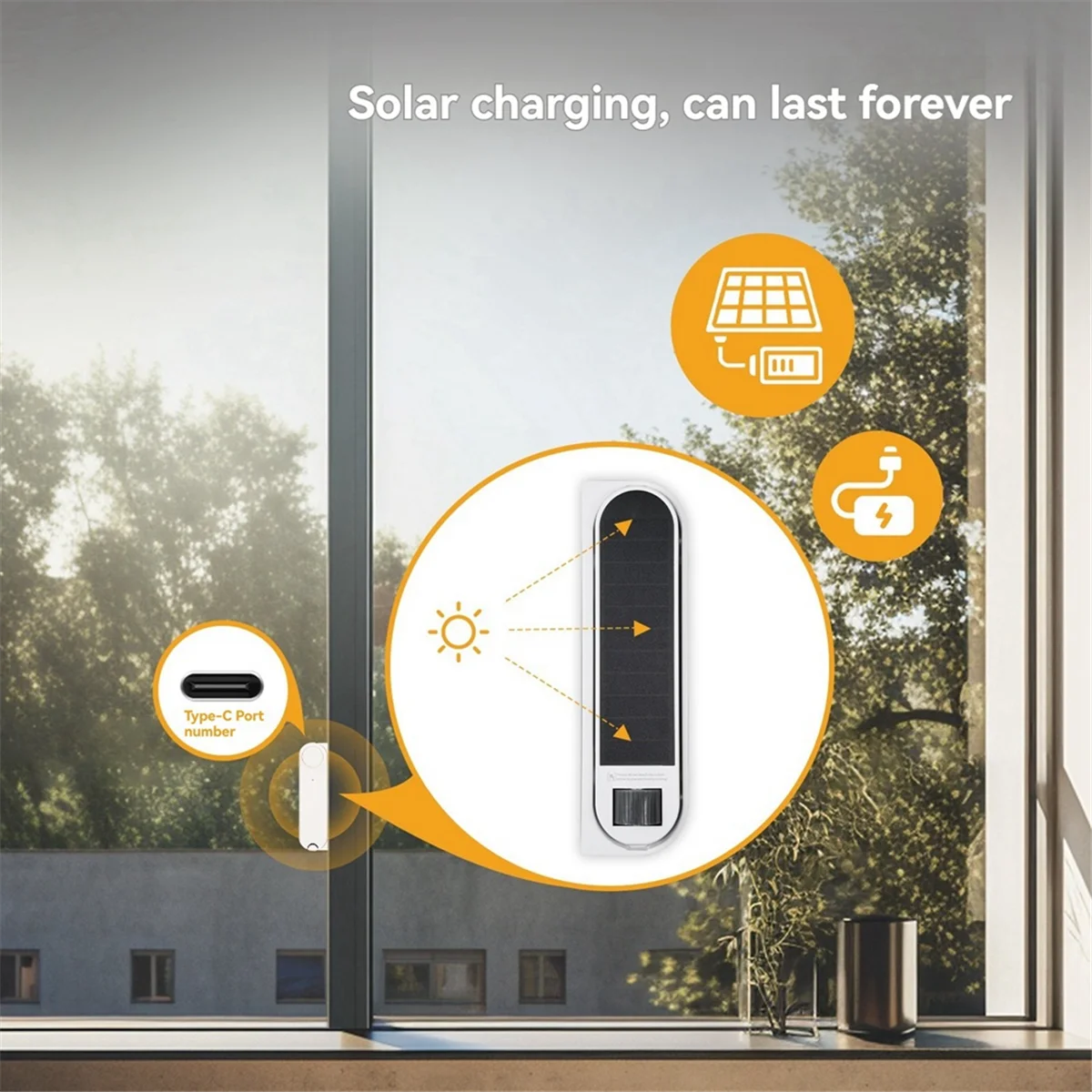 Tuya ZigBee Smart Window Opener Automatic Solar-Powered Sliding Window Pusher with App & Voice Control Via Alexa