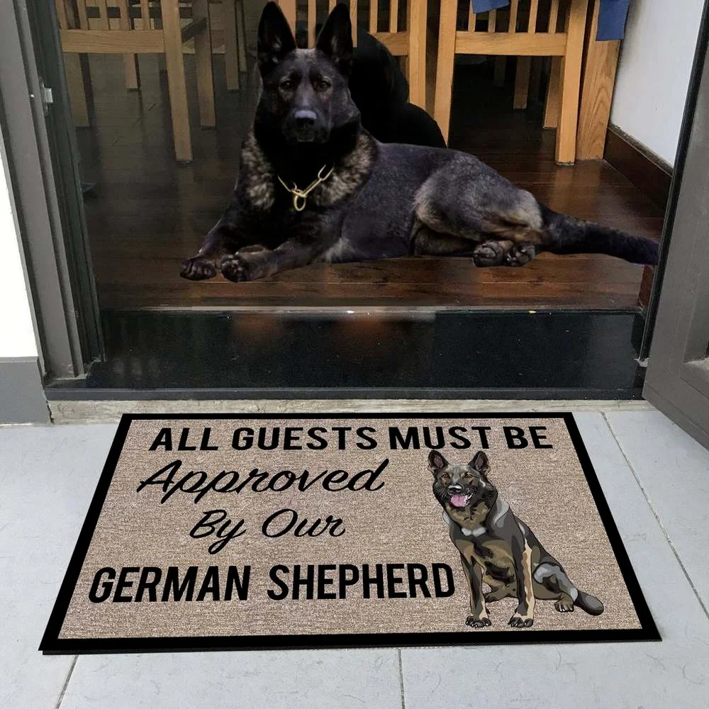 CLOOCL All Guests Must Be Approved By Our Great Dane Doormat 3D Newest Absorbent Non-slip Pet Dog Carpet Door Mat Drop Shipping