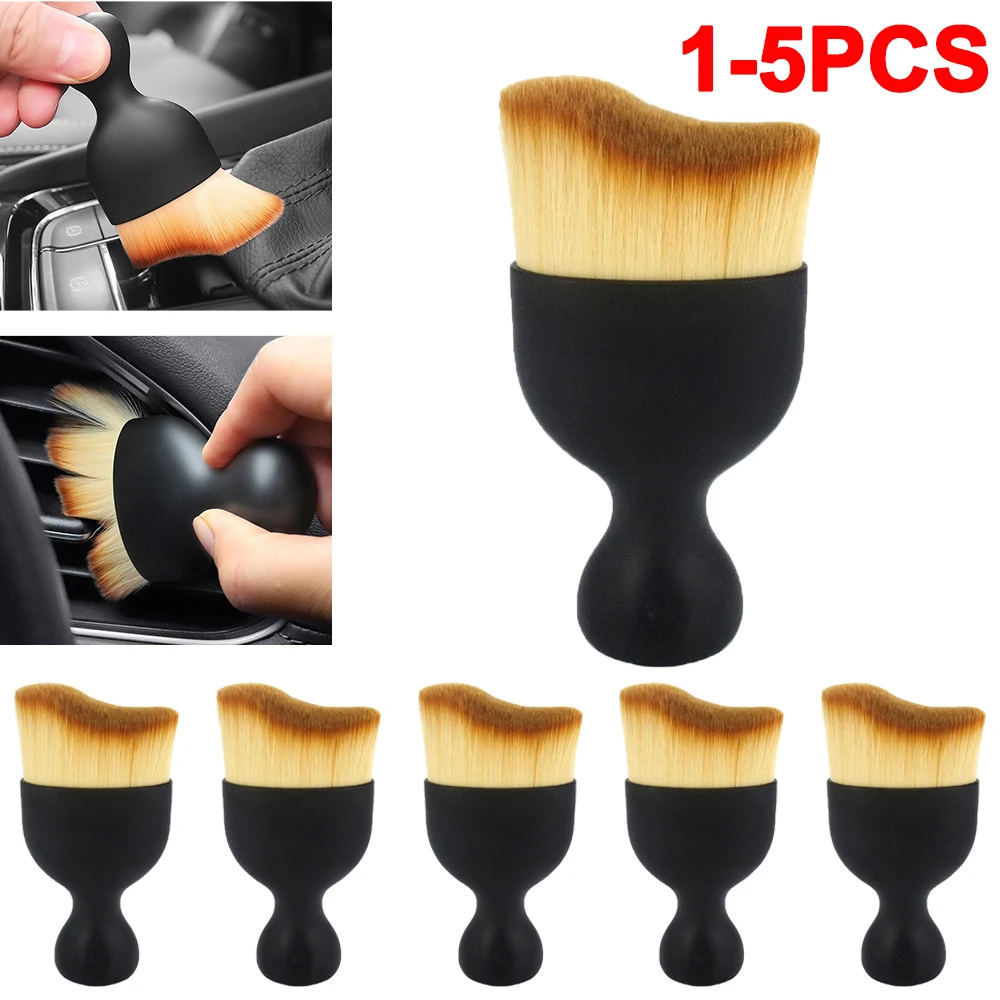 Auto Interior Cleaning Brush Air Conditioner Air Outlet Cleaning Brush Nano Fiber Brush Car Crevice Dust Removal Artifact Brush