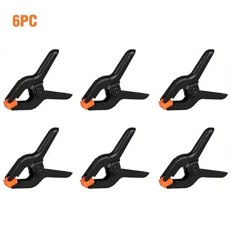 

6pcs 3inch Spring Clamps Heavy Duty Plastic For Background Muslin Canvas Paper Chromakey Screen Clip Photo Studio Carpenter Tool