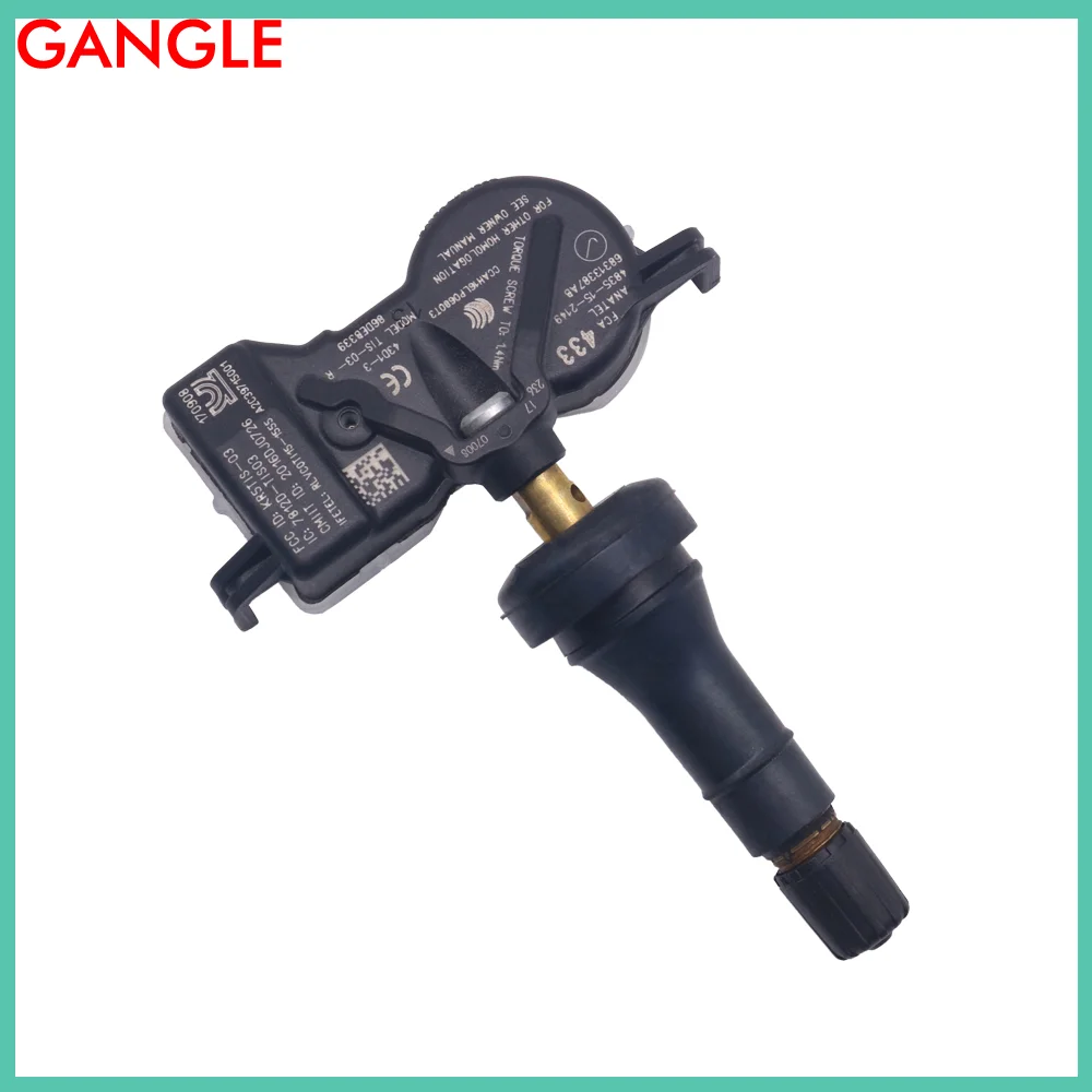 4PCS TPMS SENSOR VOOR 2017-2024 DODGE DURANGO BANDENSPANNING SENSOR 433MHz WIEL LUCHTDRUK 68313387 AB 68252493 AA 68252493 AB