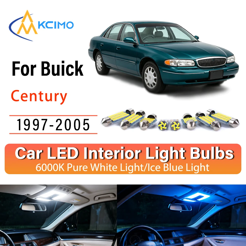 Premium Easy Install LED Interior Lights For Buick	Century 1997-2005, Blue Light,White Light, Atmosphere Lights Kit