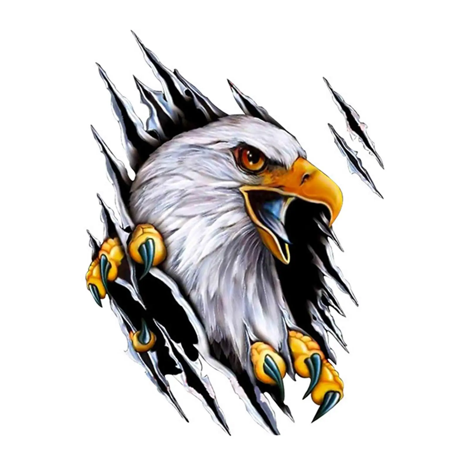 2-4pack Eagle Car Sticker Decals Simulation Cartoon for Bumpers Motorcycle Right