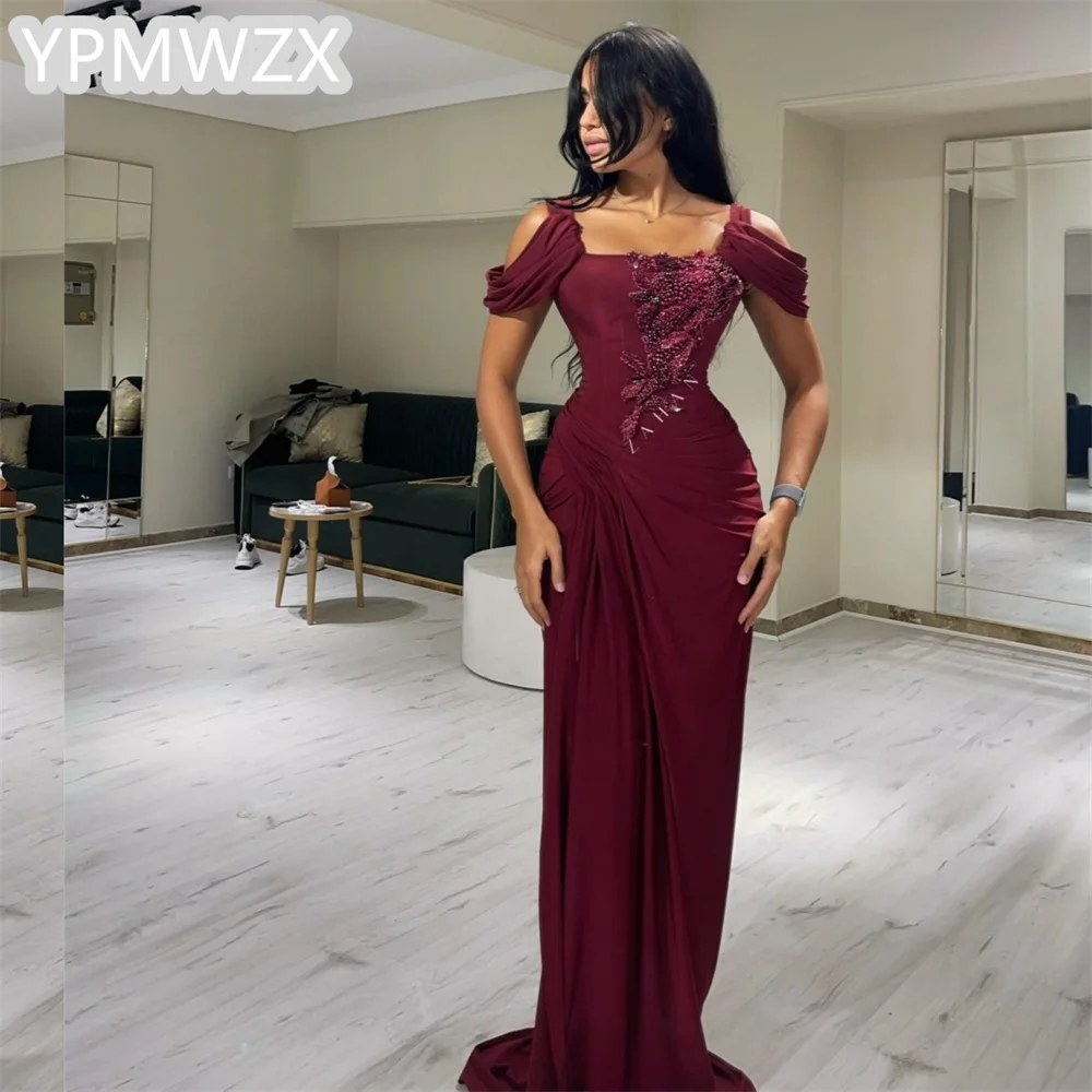 

Customized Party Dress Occasion Prom Gown Evening Formal YPMWZX Asymmetrical Column Floor Length Skirts Vertically Bespoke Occas