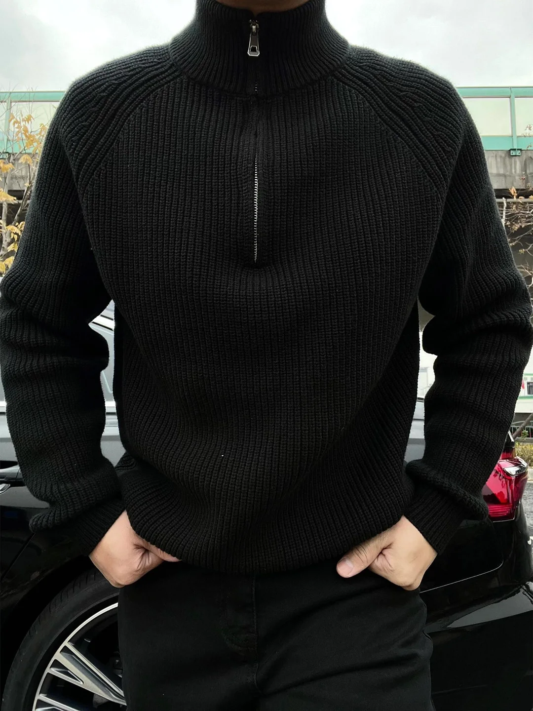 

Мужской трикотажный свитер Bla f Zip, осенне-зимний, теплый, шерстяной, базовый слой, внутренняя одежда, Cleanfit Sle Thiened, длинный рукав...