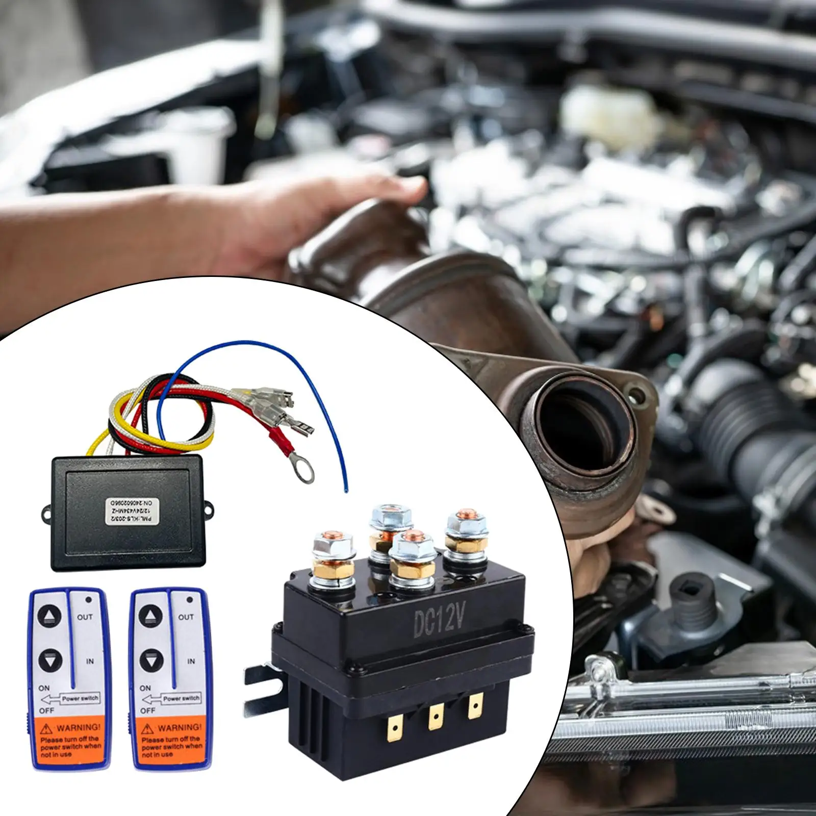 

12V 500A Replacement 4WD Winch Solenoid Relay Contactor SUV Truck Boat Car